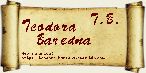 Teodora Baredna vizit kartica